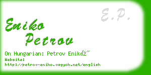 eniko petrov business card